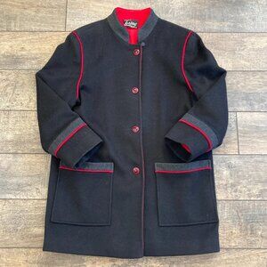 Vintage Loring Women's Wool Overcoat; Made in USA